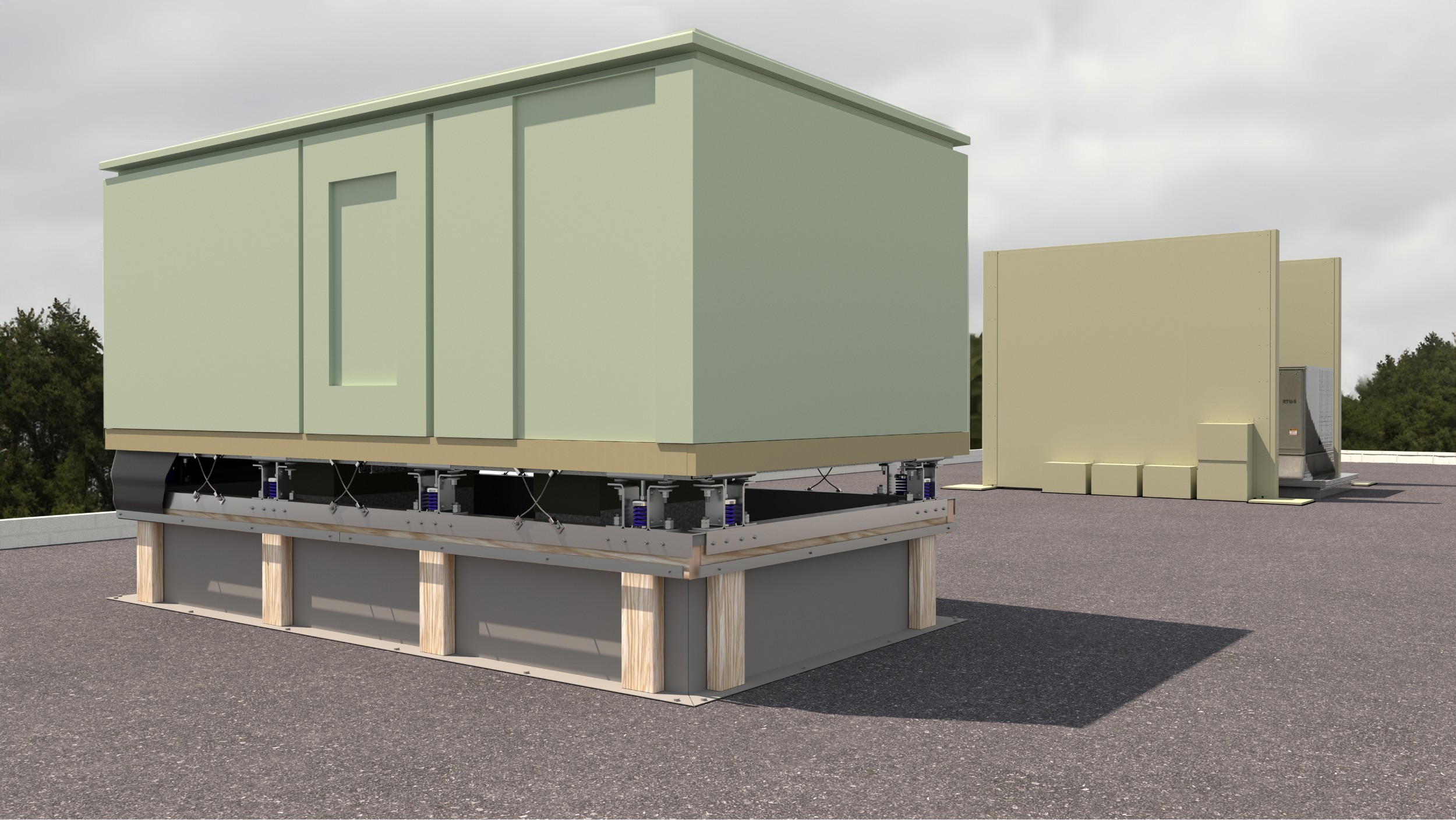 Rooftop Barrier Walls Rendering
